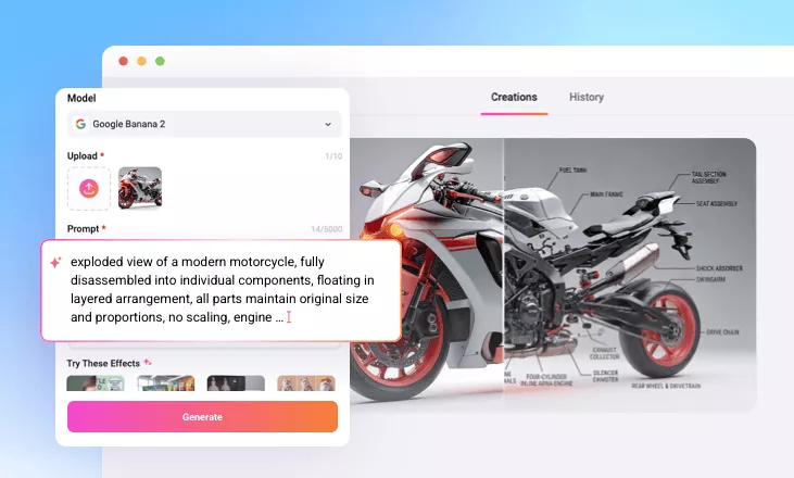 如何使用 AI 创建爆炸图影片？